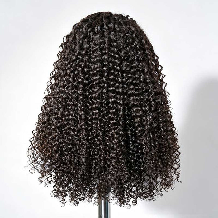 QVR Glueless Water Wave Lace Front Wig Voluminous Human Hair Wigs