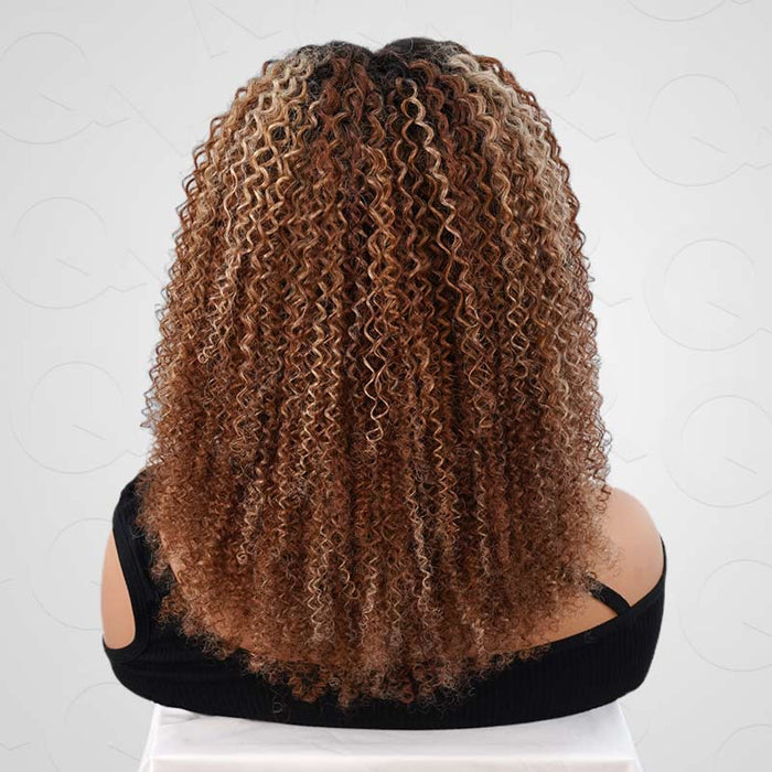 Highlight #1B/33/30/613 / 14'' / Handmade V Part (Natural Flat Edge)