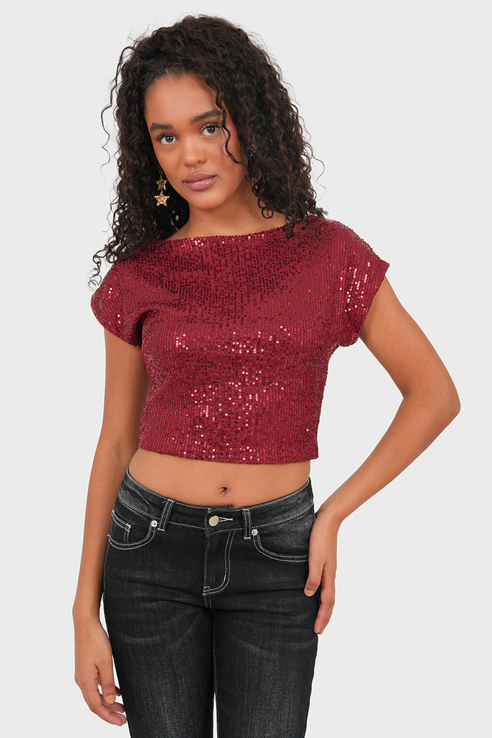 "Radiant" top bordeaux