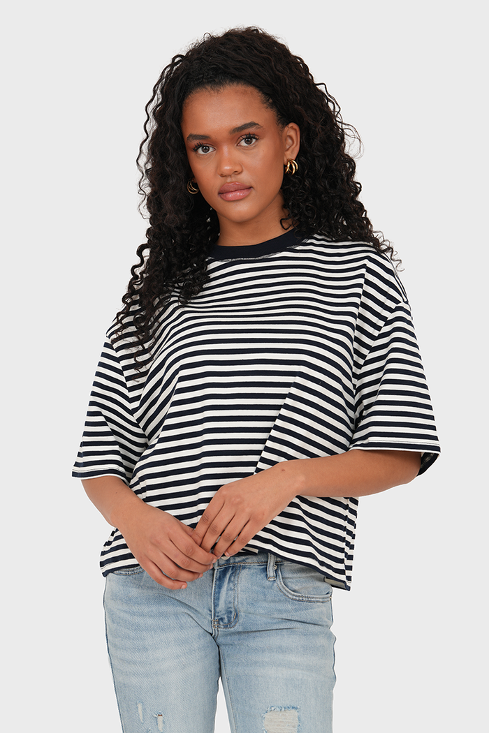 “Rae” striped t-shirt navy