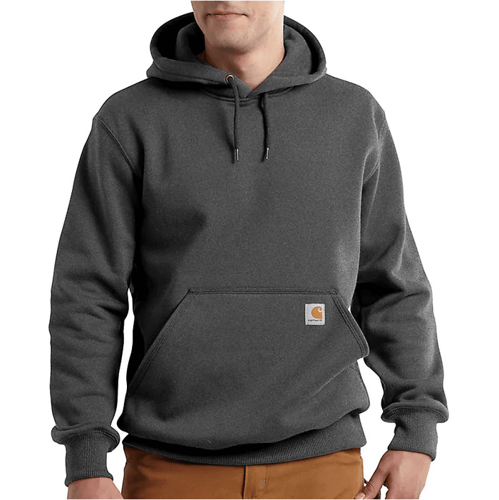 Carhartt Rain Defender loose fit heavyweight hoodie in carbon heather, big and tall sizes