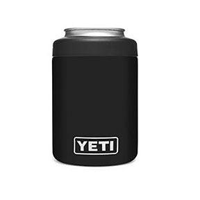 YETI Rambler Colster 12 oz insulated can cooler in black with load and lock gasket