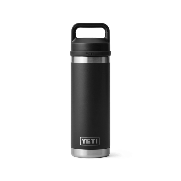 YETI Rambler 18 oz insulated water bottle in black with Chug Cap