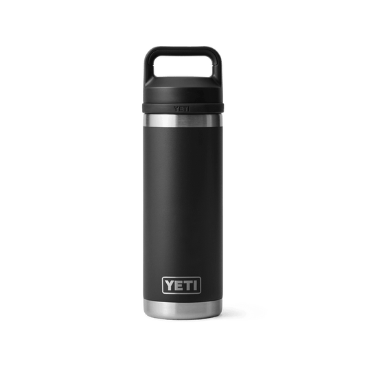 YETI Rambler 18 oz insulated water bottle in black with Chug Cap