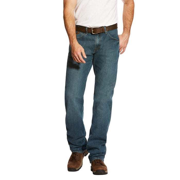 Ariat Rebar M4 relaxed fit DuraStretch boot cut work jean, available in extended waist sizes