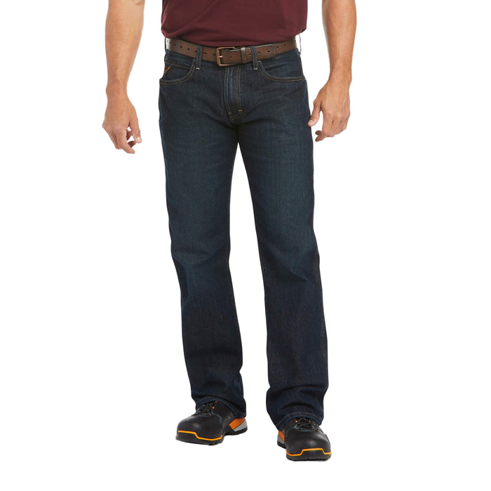 Ariat Rebar M5 straight leg DuraStretch work jean, available in extended waist sizes