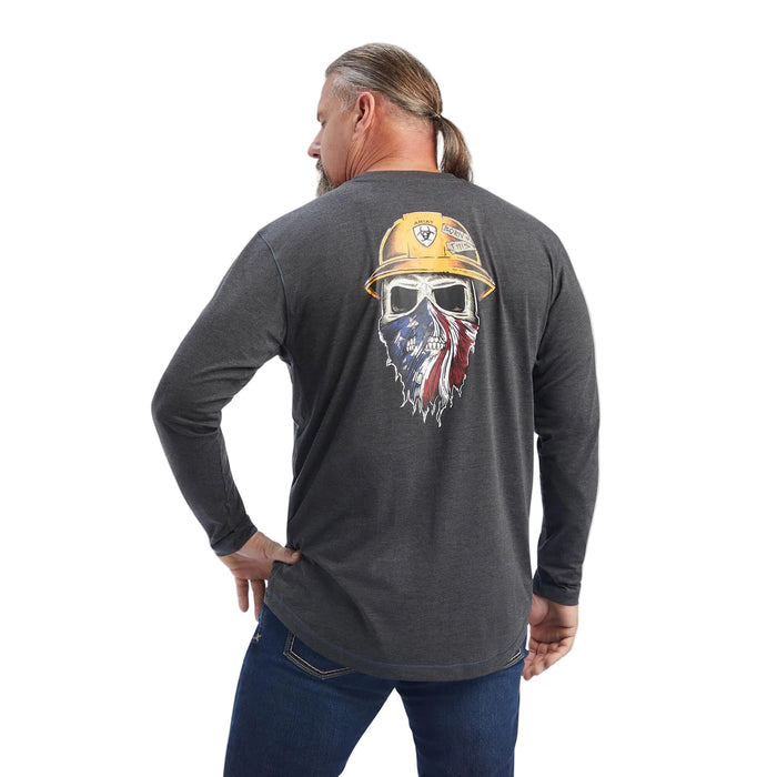 Ariat Rebar Workman Born For This graphic tee in charcoal heather, big and tall sizes
