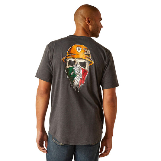 Ariat Rebar Workman Born For This graphic tee in charcoal, big and tall sizes available