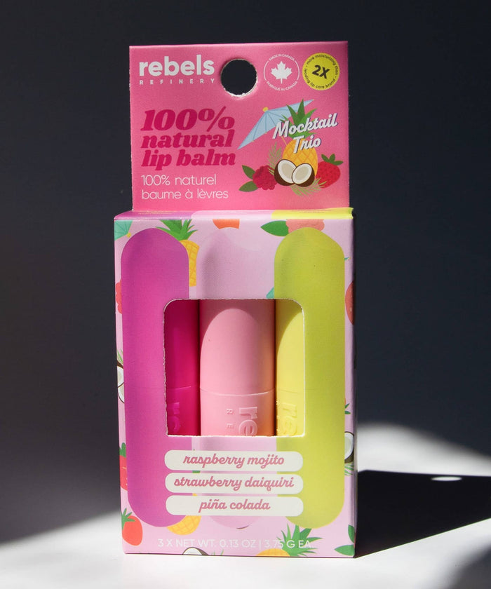 REBELS New Mocktail Trio Strawb Daiquiri 🍓 Piña Colada 🥥 Rasp Moj