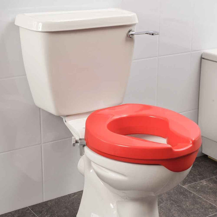 Red Raised Toilet Seat
