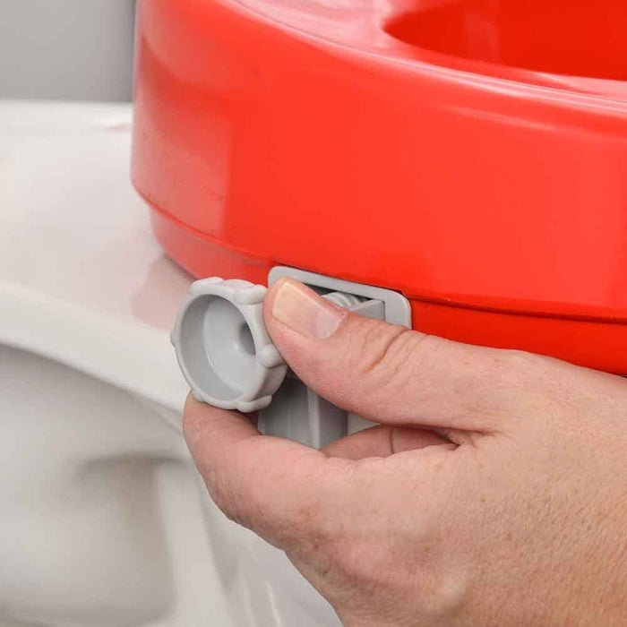 Red Raised Toilet Seat