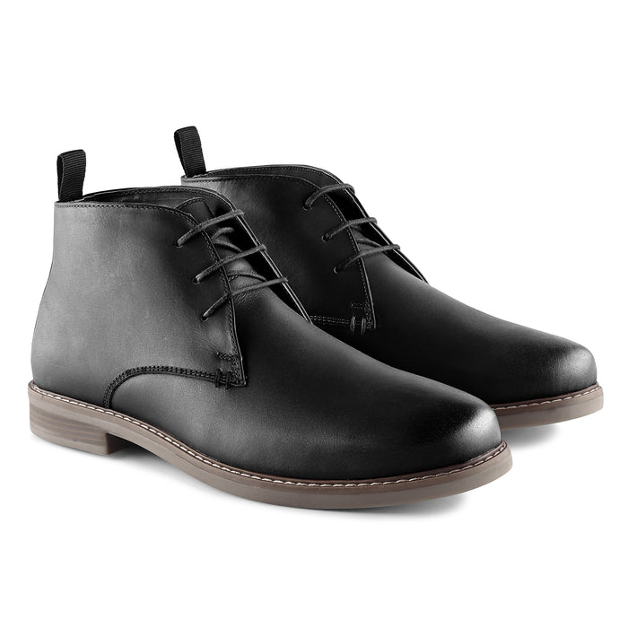 Redhill Leather Chukka Boots - Black