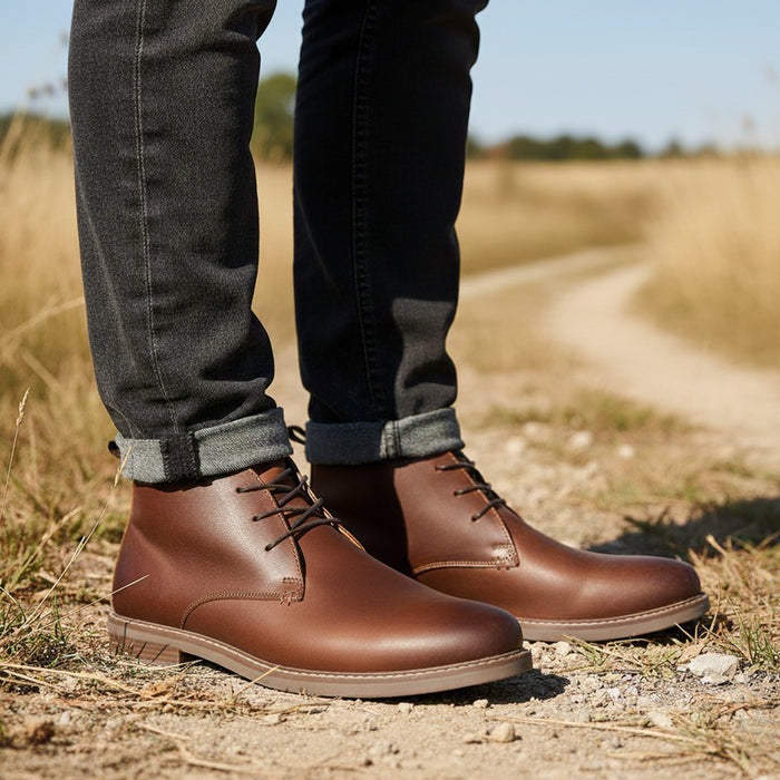 Redhill Leather Chukka Boots - Brown