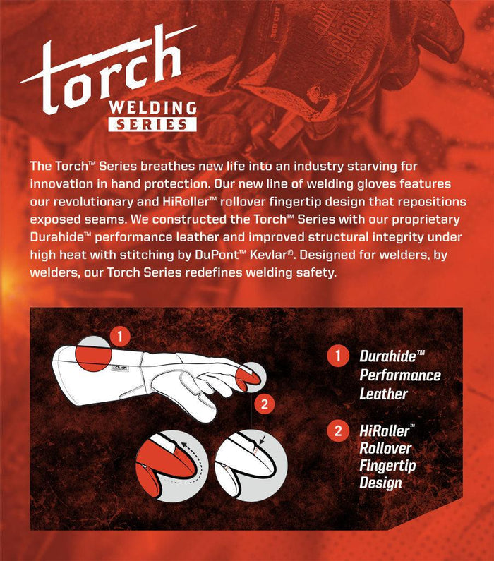 Mechanix Regulator welding glove, medium, view of the reinforced palm