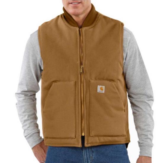 Carhartt V01 insulated duck vest in Carhartt brown, additional product image