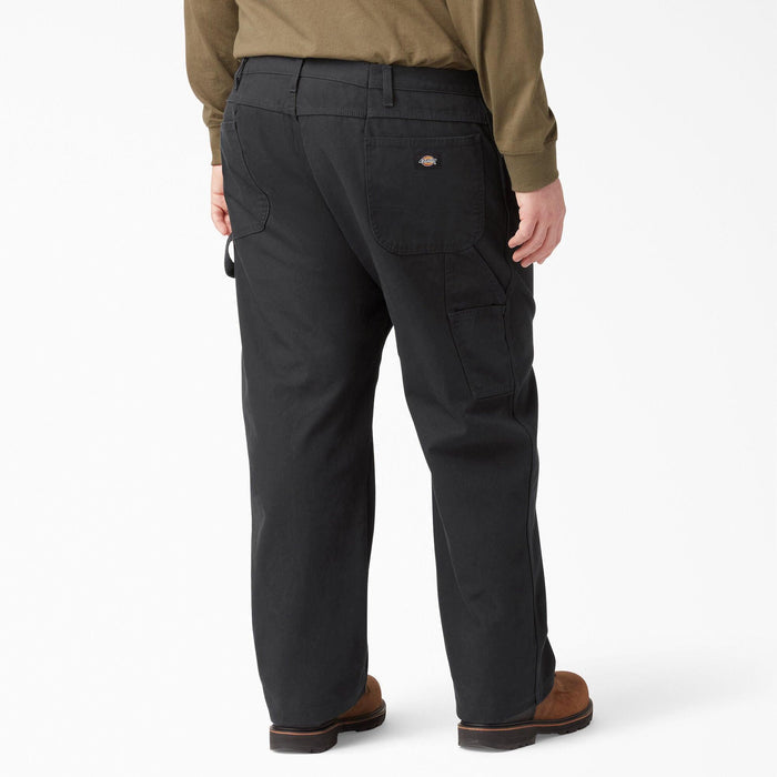 Black Dickies heavyweight duck carpenter pant, second big and tall fit product view