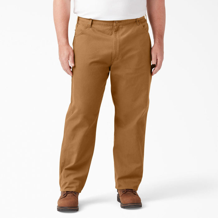 Dickies brown duck carpenter work pant, big and tall fit product view of the garment