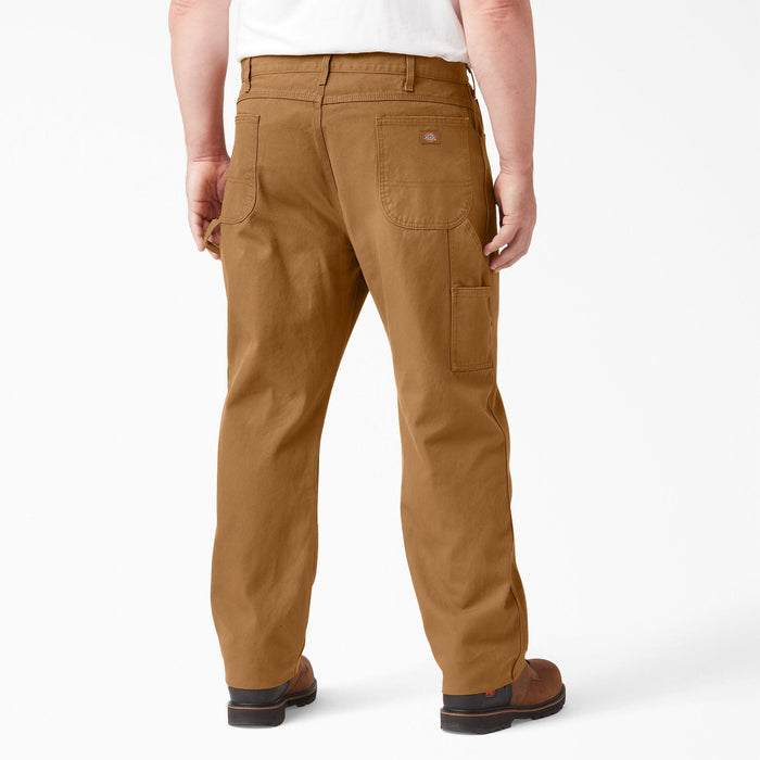 Brown duck Dickies relaxed fit carpenter pant, second big and tall fit product view