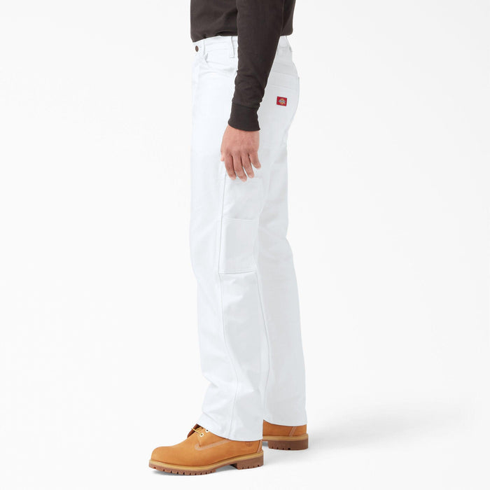 Dickies white painter's pant, alternate product view of the tool loop and utility pocket