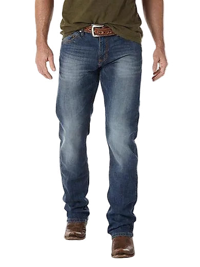 Wrangler Retro slim fit straight leg jean in cottonwood wash