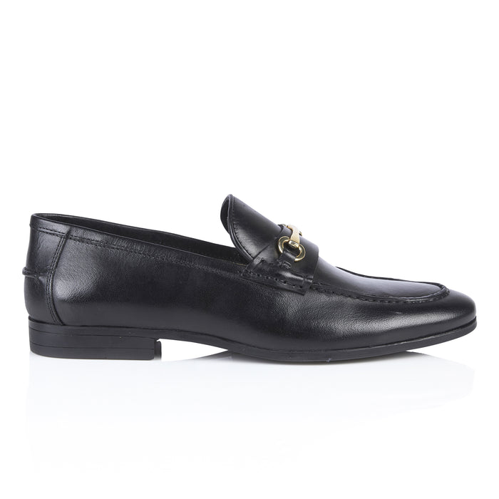 Richmond Smart Formal Leather Loafers - Black
