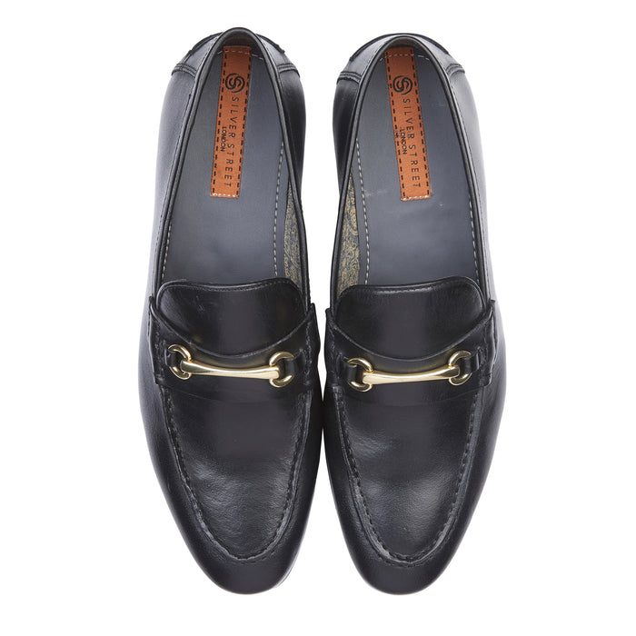 Richmond Smart Formal Leather Loafers - Black