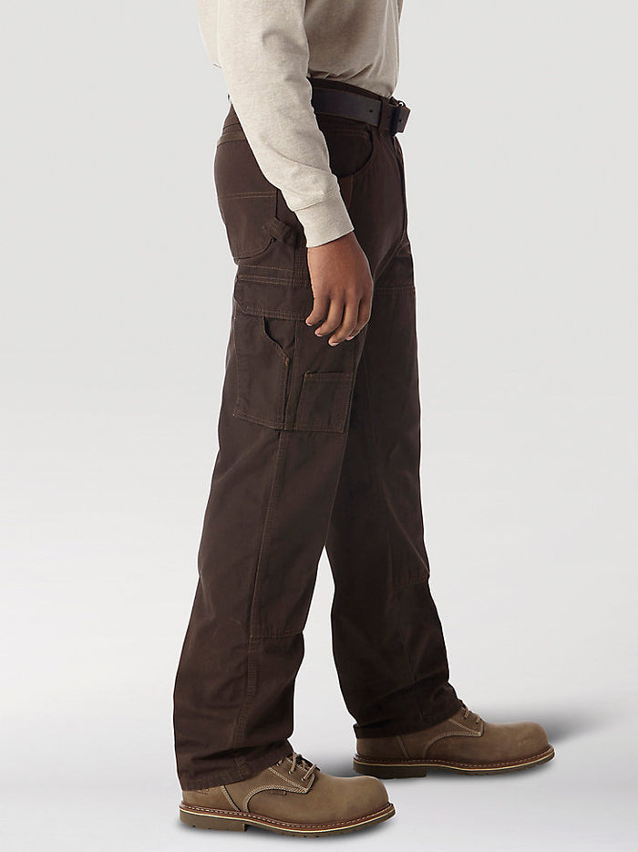 Wrangler dark brown Ripstop Ranger cargo pant, alternate view of the ripstop fabric