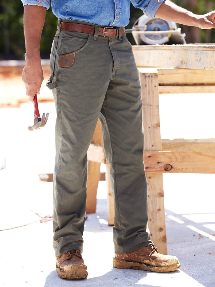 Wrangler Ripstop Ranger cargo pant in loden, second main view, big and tall sizing