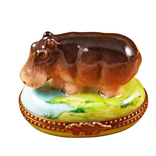 Hippopotamus Porcelain Limoges Wild French Trinket Box