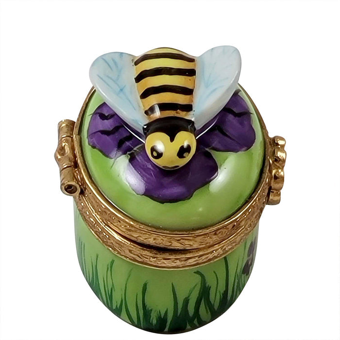 Mini Bee Porcelain Limoges Butterfly bugs French Trinket Box