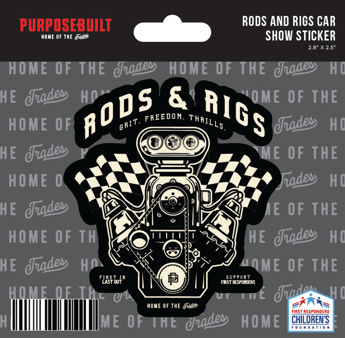 Rods and Rigs car show sticker, additional product image