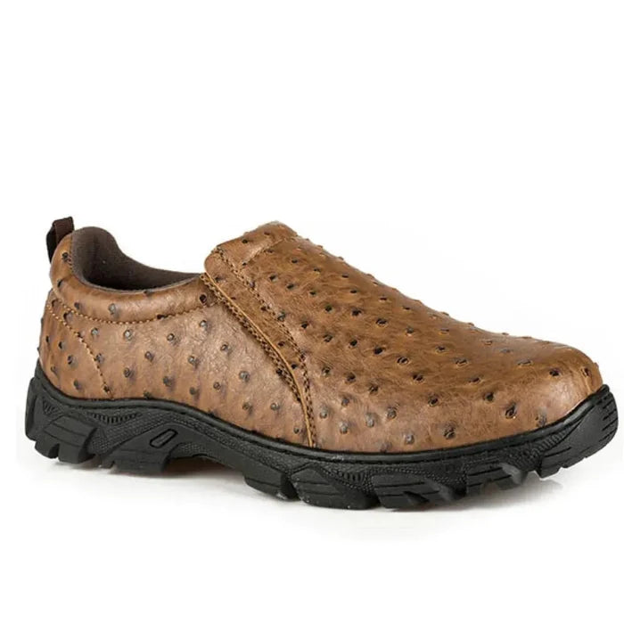 Roper Cotter (Tan) - Men's Ostrich Leather Shoe - Hatcountry