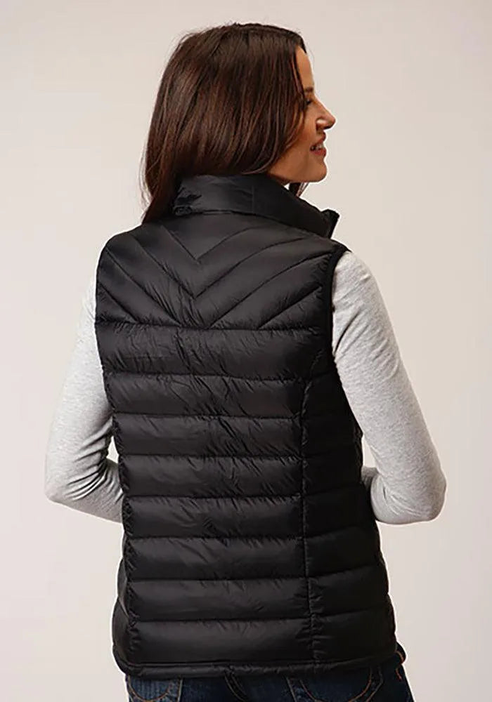 Roper Horizontal Quilted Down Vest (Black) - Women's Vest - Hatcountry