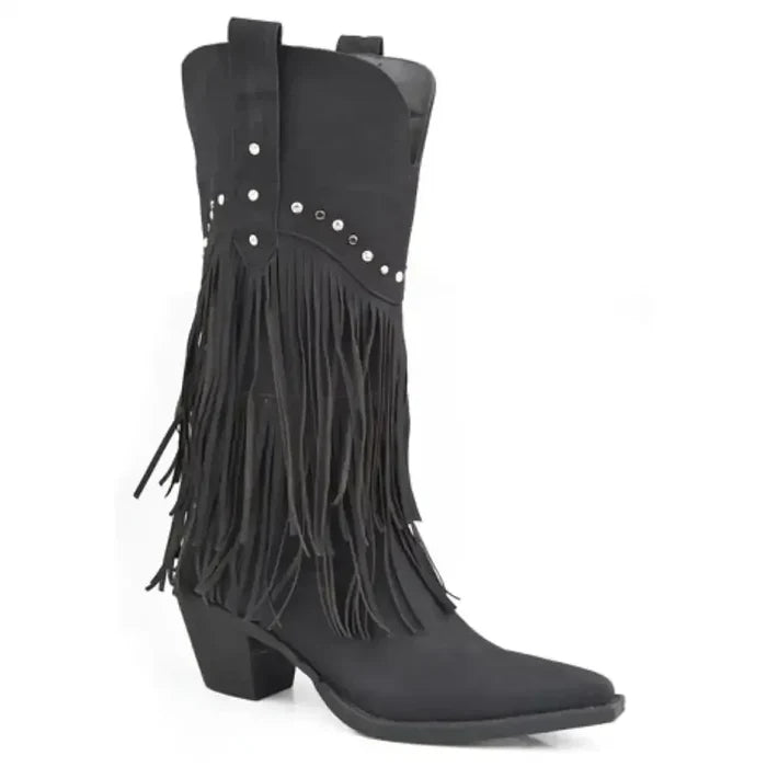 Roper Oakley (Black) - Women's Biker Boot - Hatcountry