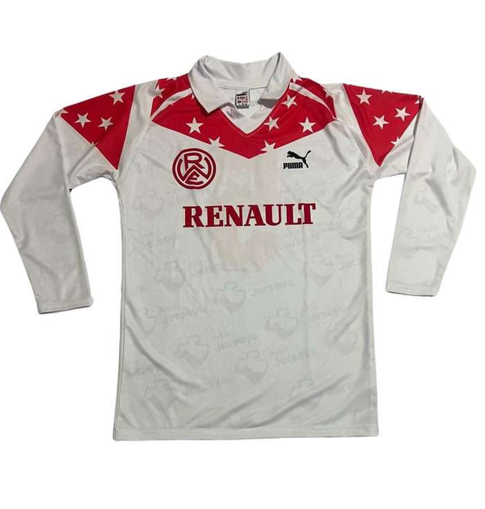 Rot Weiss Essen Shirt 1990-1991 Home - Retro Jersey, Rot Weiss Essen trikot, Long Sleeve
