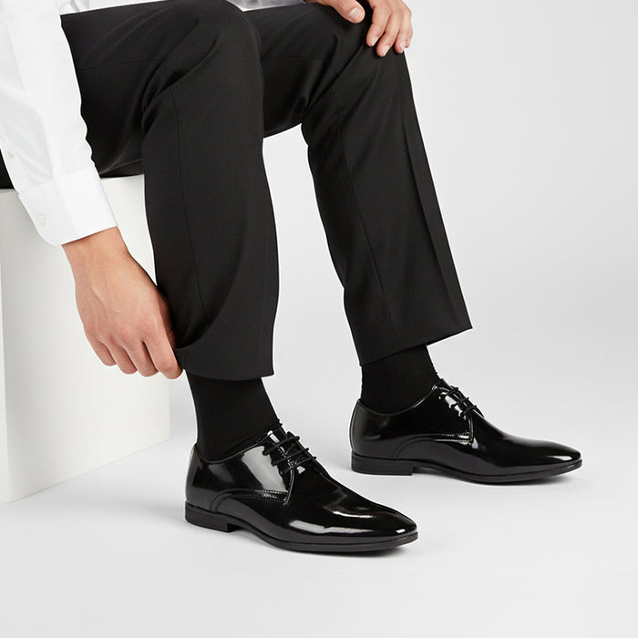 Rowley Leather Derby Shoes - Black