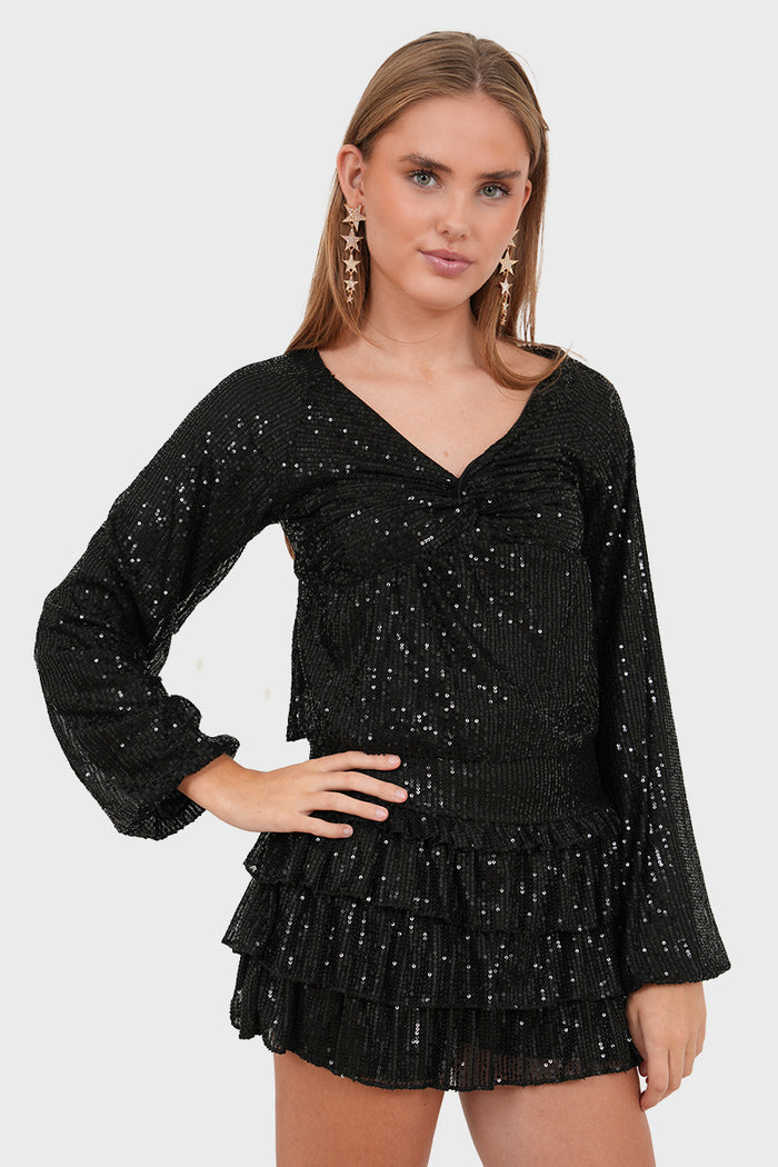 "Roxy" top black