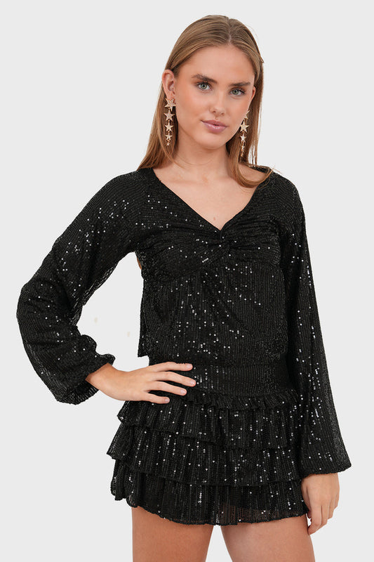 "Roxy" top black