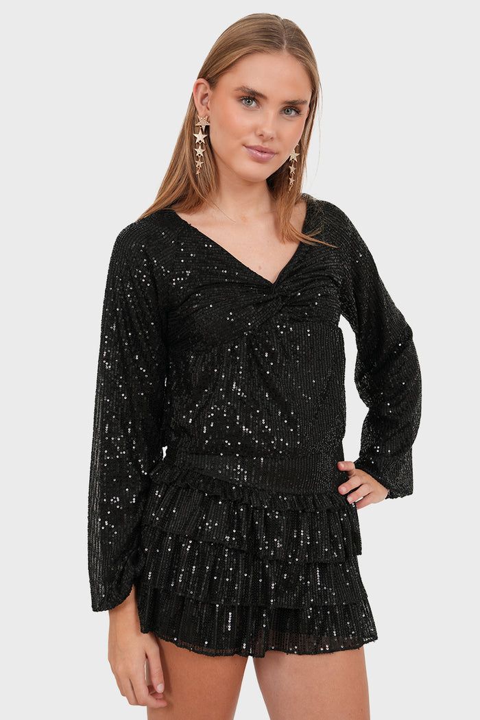 "Roxy" top black