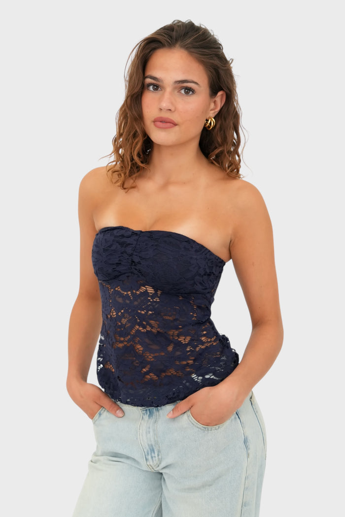 "Ruby" top navy