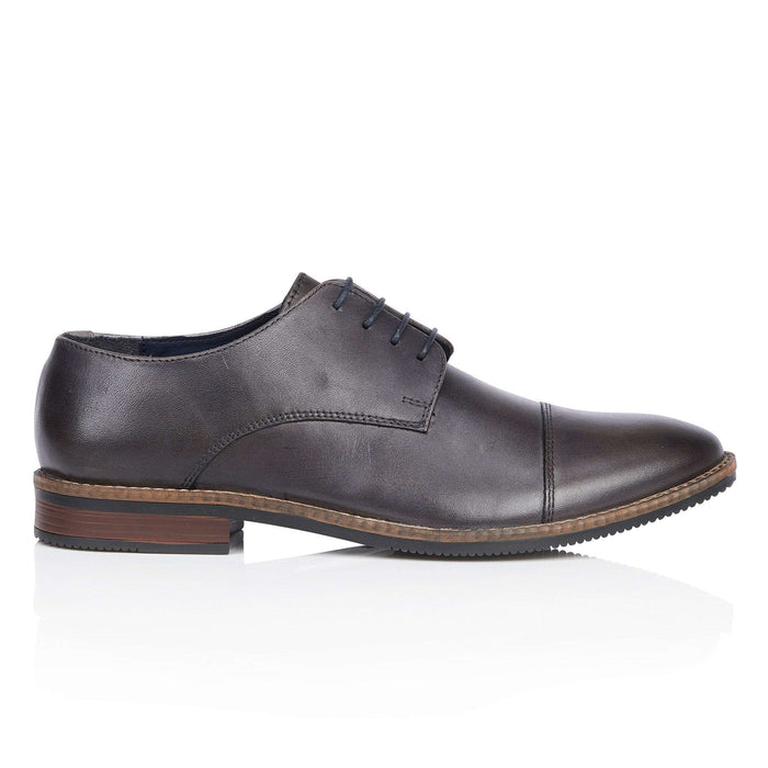 Rufus Leather Toe Cap Derby Shoes - Grey