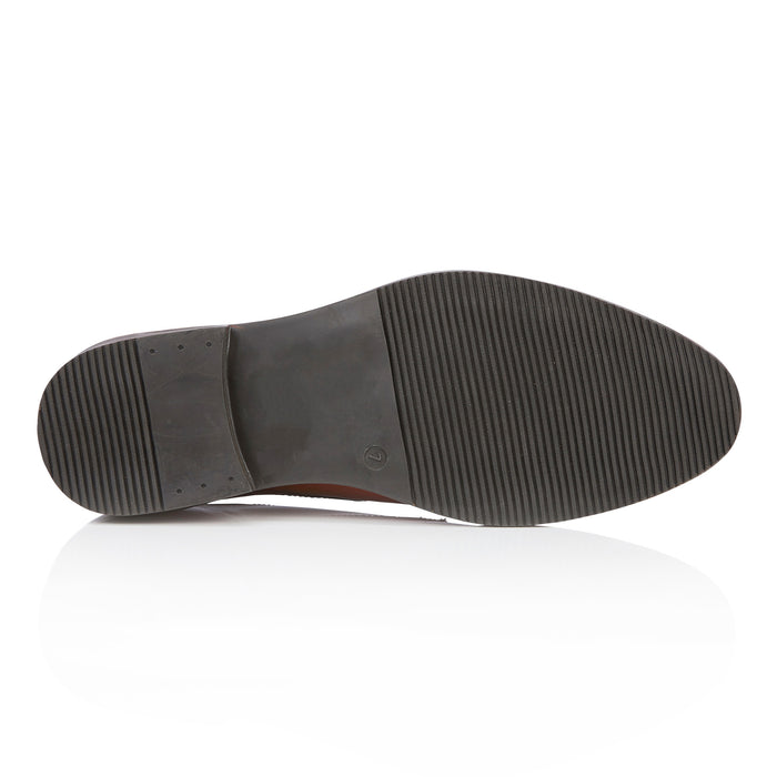 Rufus Leather Toe Cap Derby Shoes - Tan