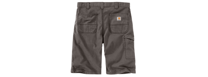 Carhartt Rugged Flex 13 inch work short in gravel, available in extended waist sizes