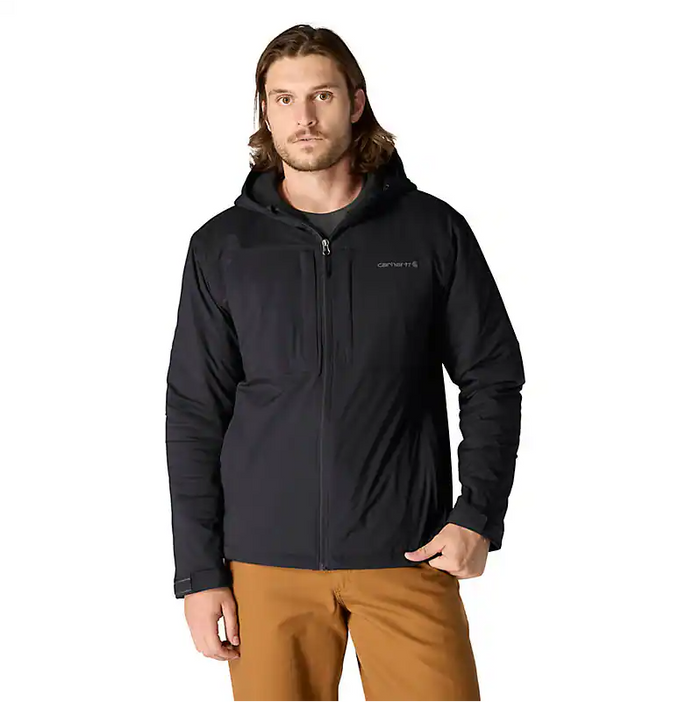 Carhartt Rugged Flex lightweight stretch insulated jacket in black, alternate product view