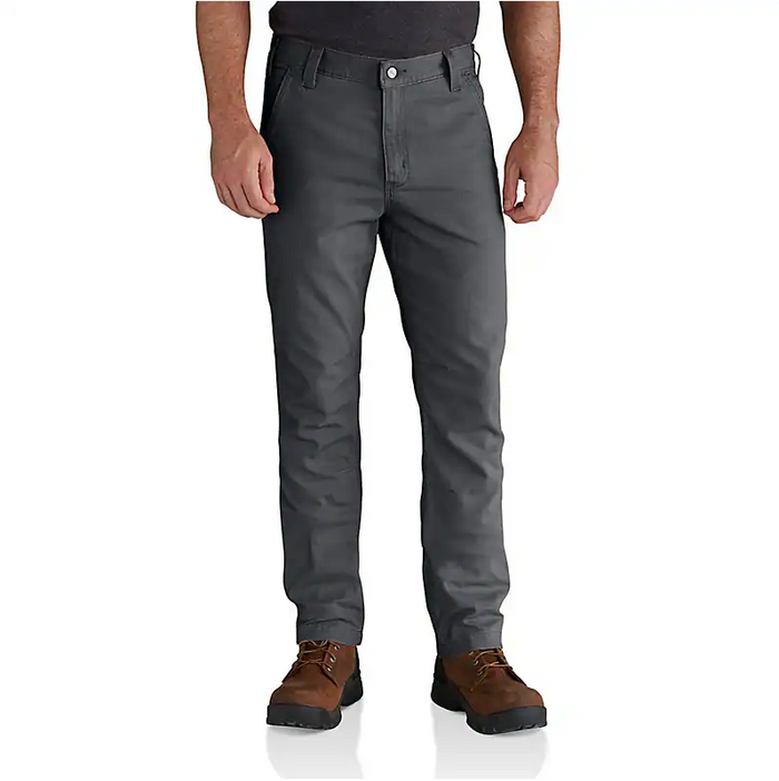 Carhartt Rugged Flex slim fit canvas five pocket tapered work pant in shadow