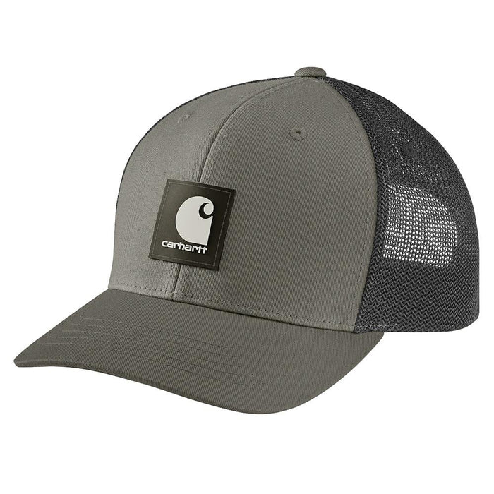 Carhartt Rugged Flex twill mesh-back logo patch cap in dusty olive
