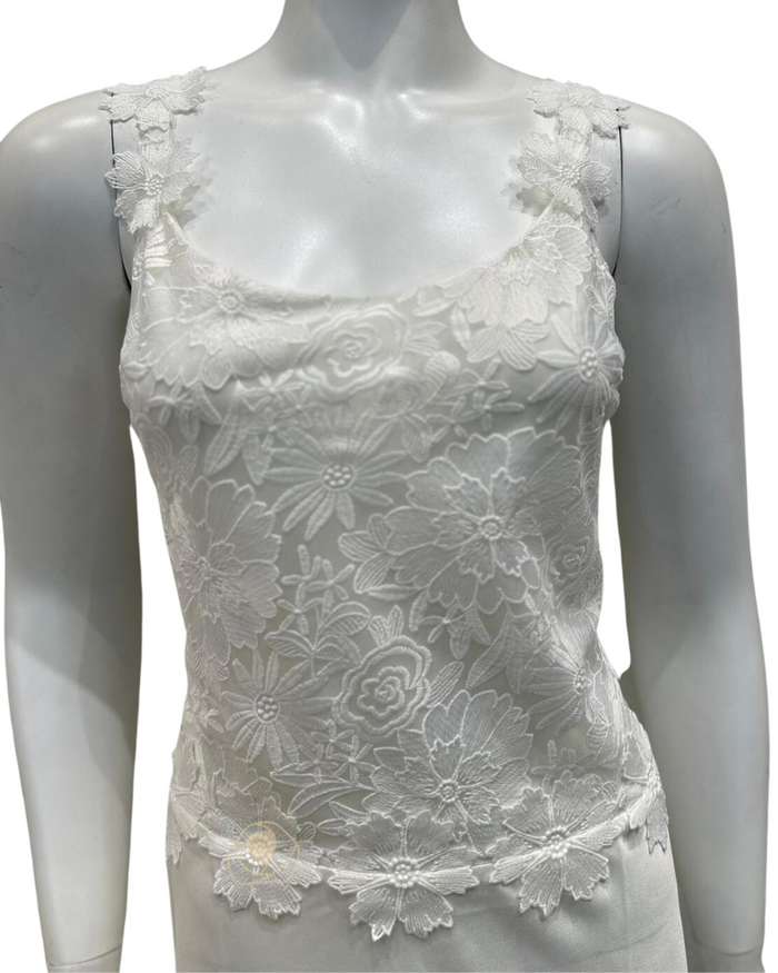 Rya Collection Ivory Beloved Chiffon Gown & Robe Set