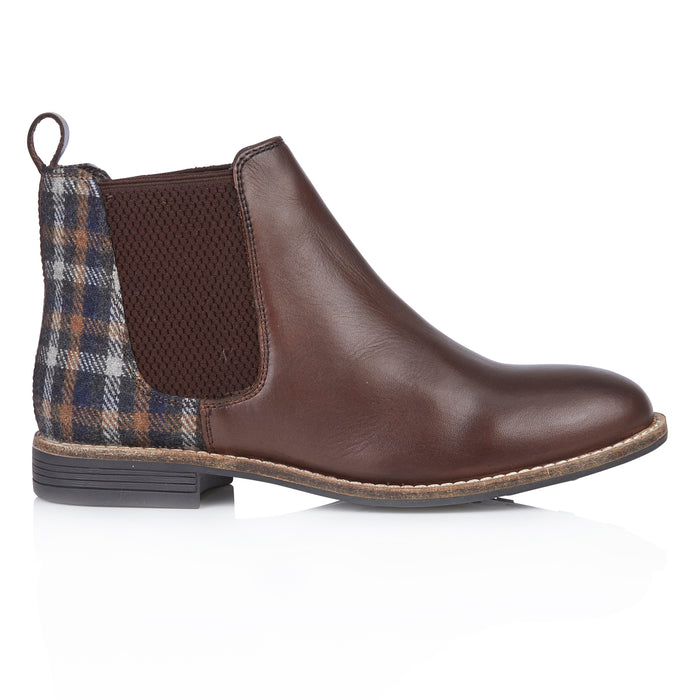 Sadie Leather Chelsea Boots - Brown Tweed