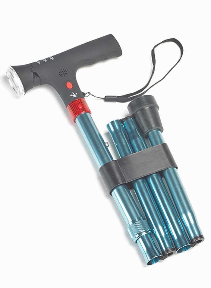 Safety Walking Stick with LED Light and Alarm