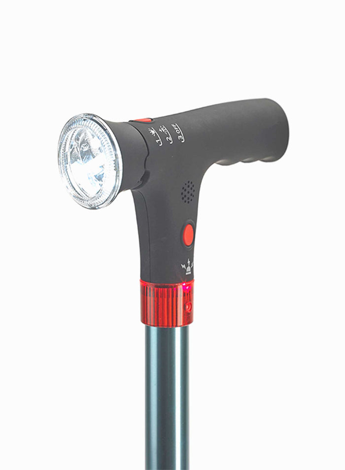 Safety Walking Stick with LED Light and Alarm